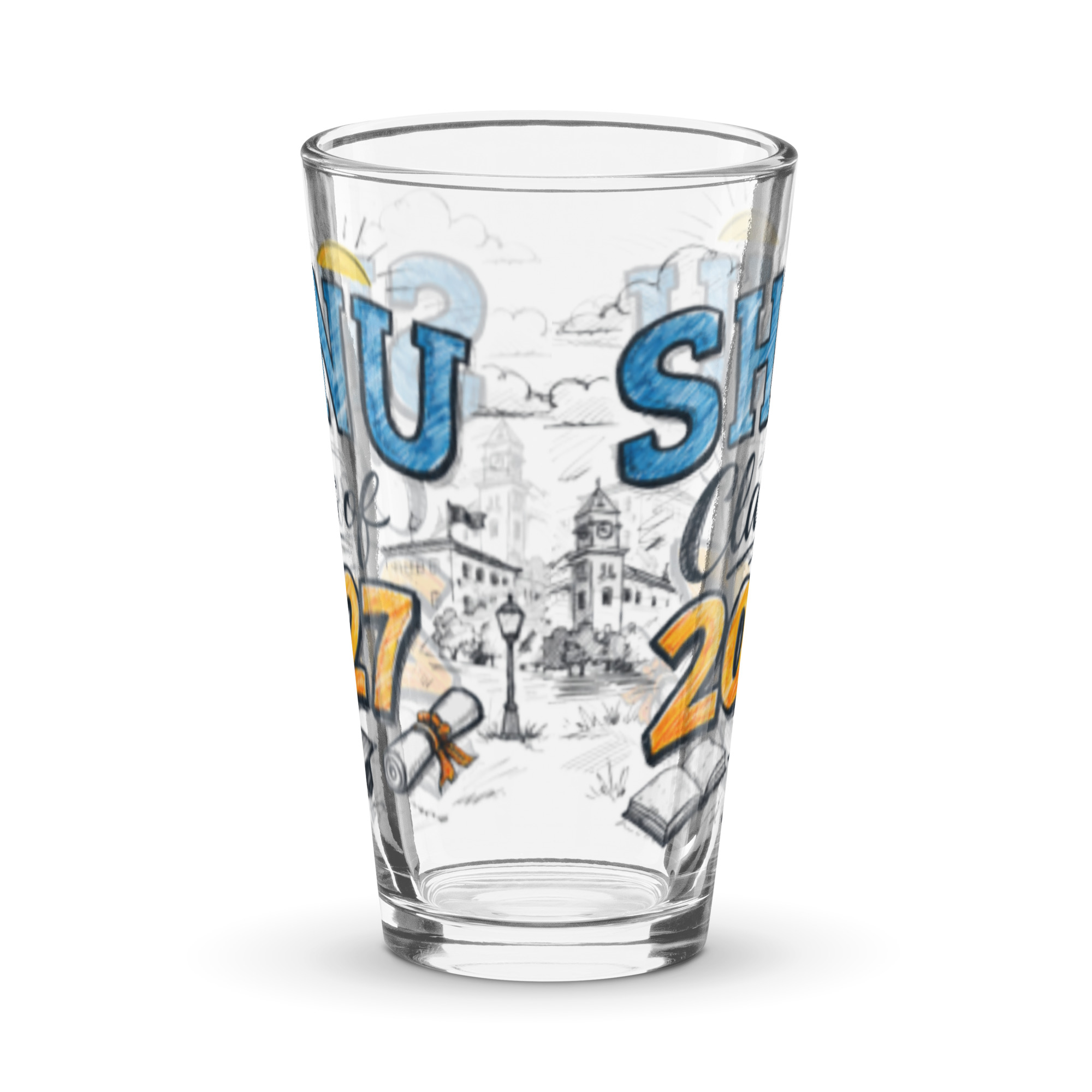 SNHU Class of 2027 Shaker pint glass - Image 2