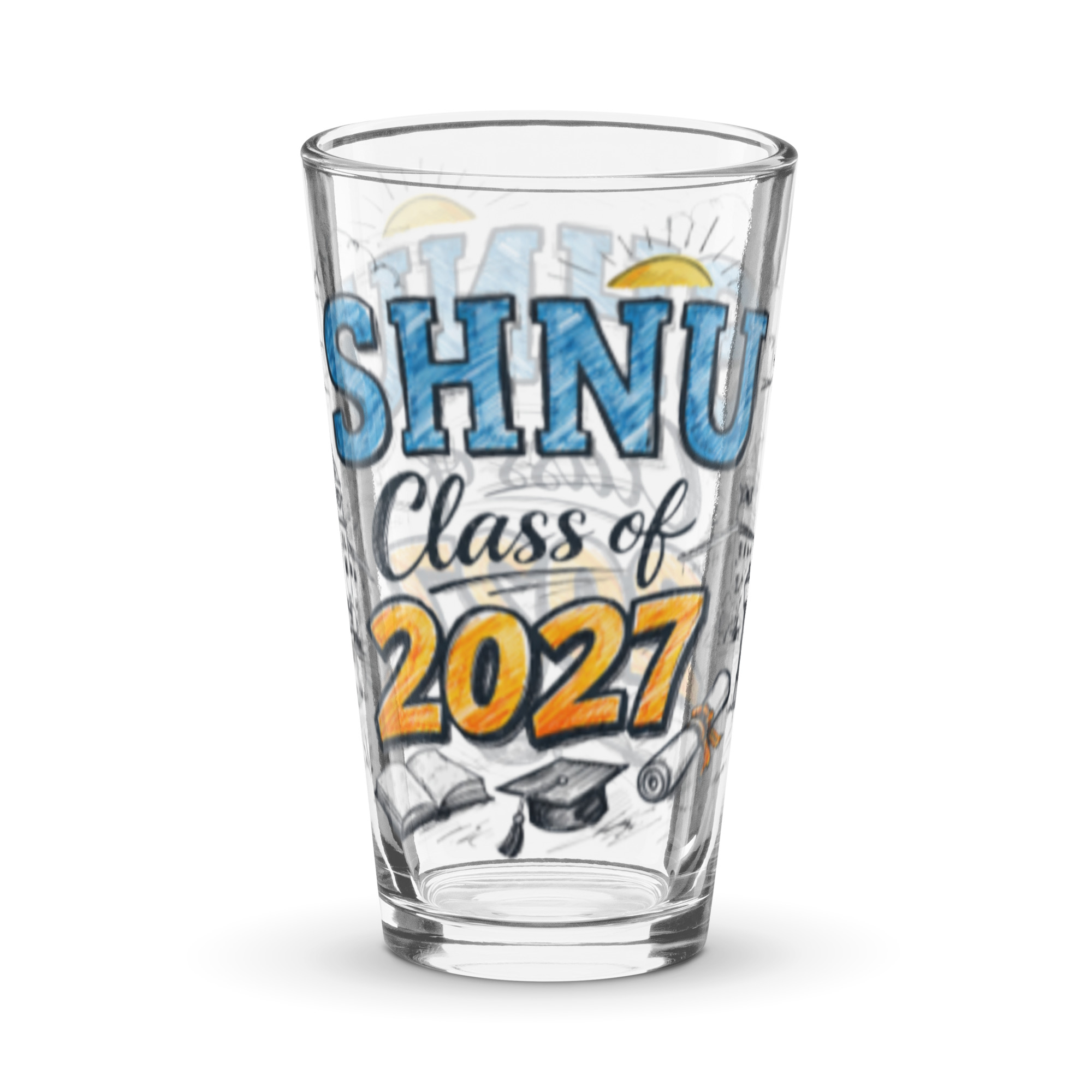 SNHU Class of 2027 Shaker pint glass