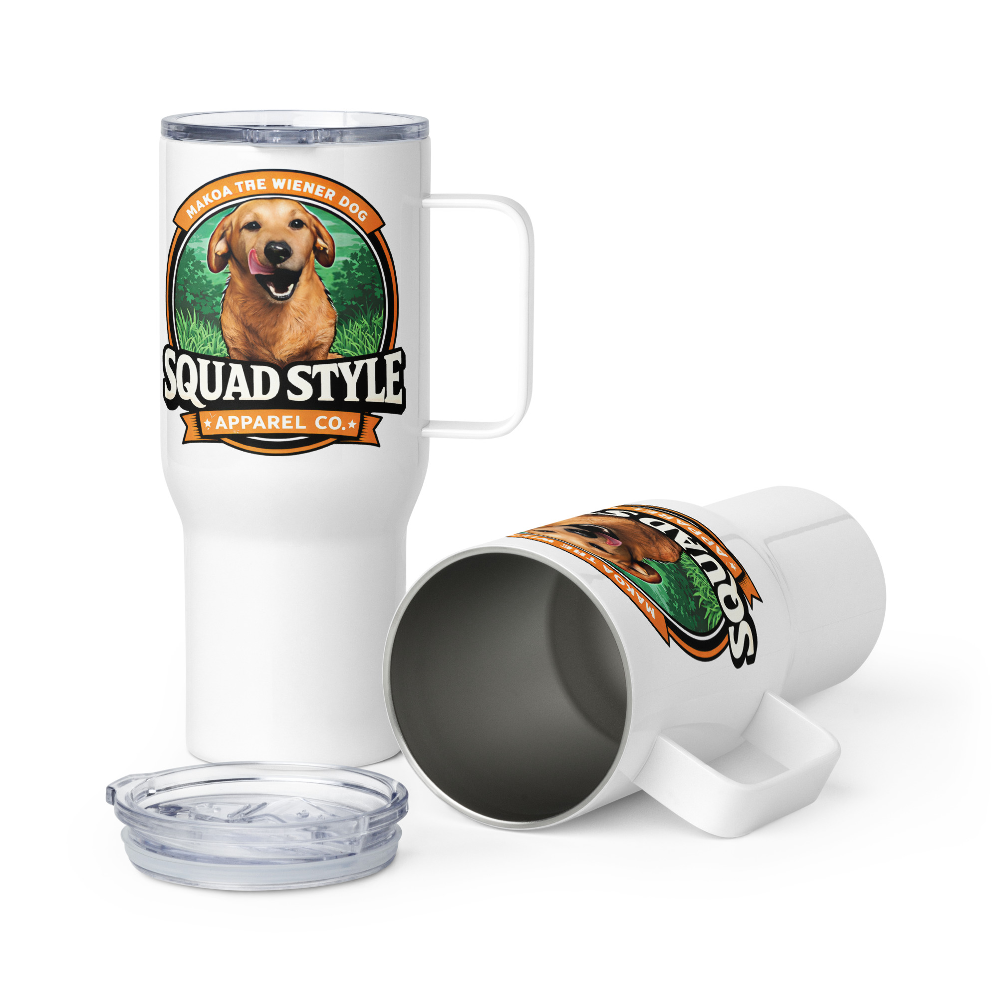 Squad Style Apparel Co Travel Mug, Stainless Steel Insulated Coffee Mug with Spill-Proof Lid