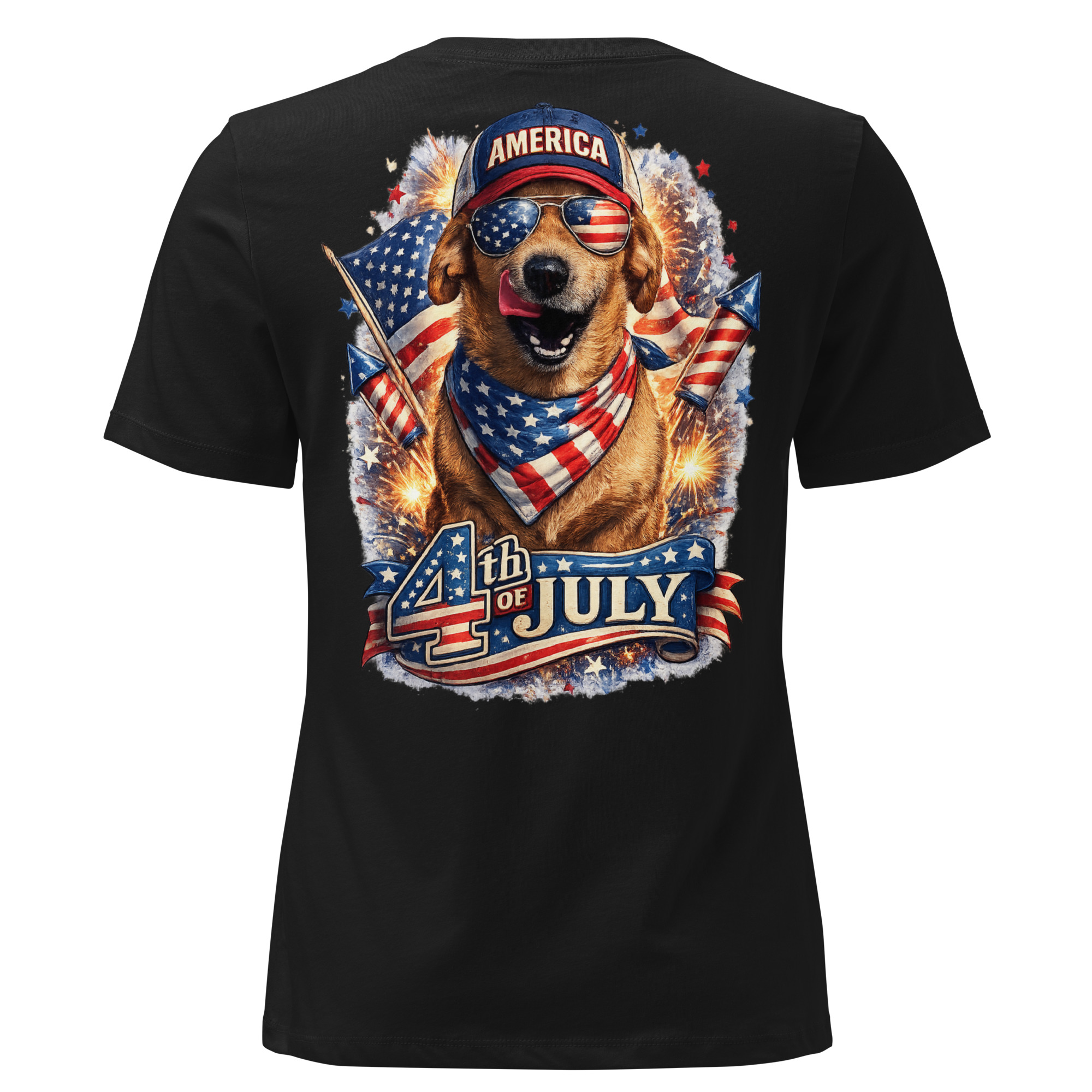Women's 4th of July Relaxed T-Shirt ft Makoa the Wiener Dog - Image 6