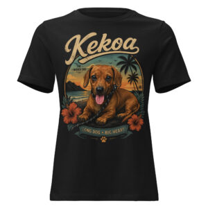 Women’s Kekoa the Wiener Dog Relaxed T-Shirt | Soft Cotton Tee