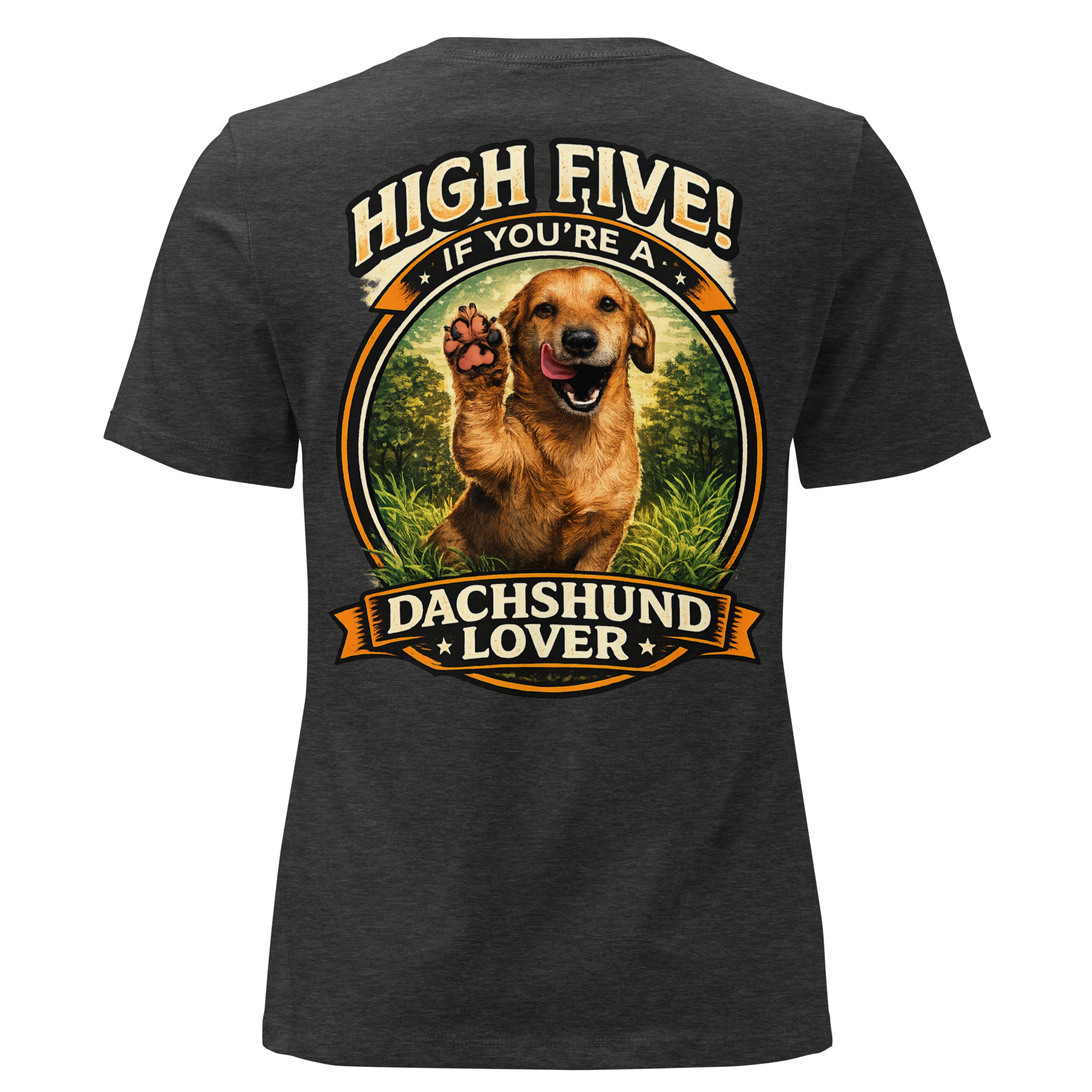 Women's Relaxed T-Shirt High Five if You're a Dachshund Lover ft Makoa the Wiener Dog - Image 7
