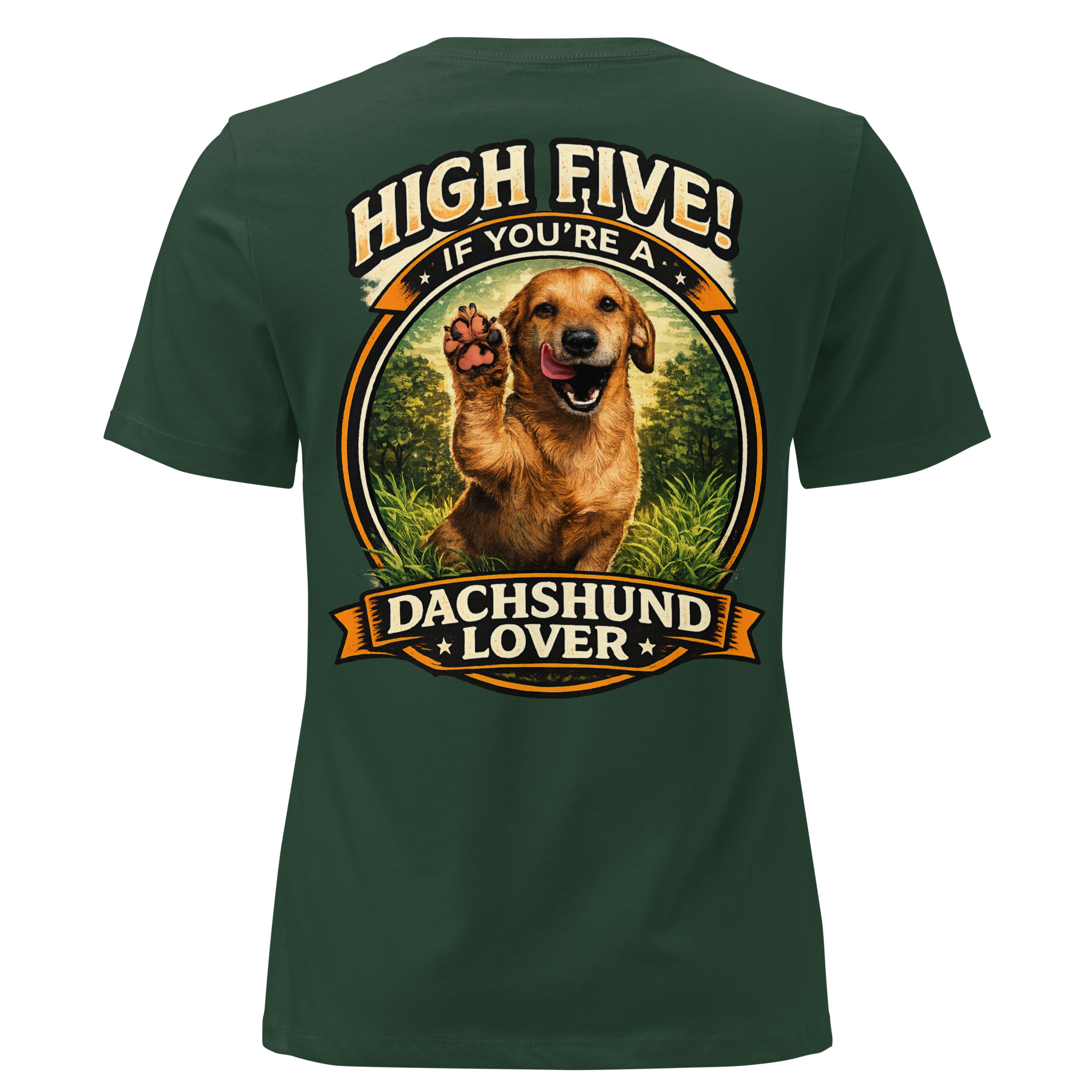 Women's Relaxed T-Shirt High Five if You're a Dachshund Lover ft Makoa the Wiener Dog - Image 8