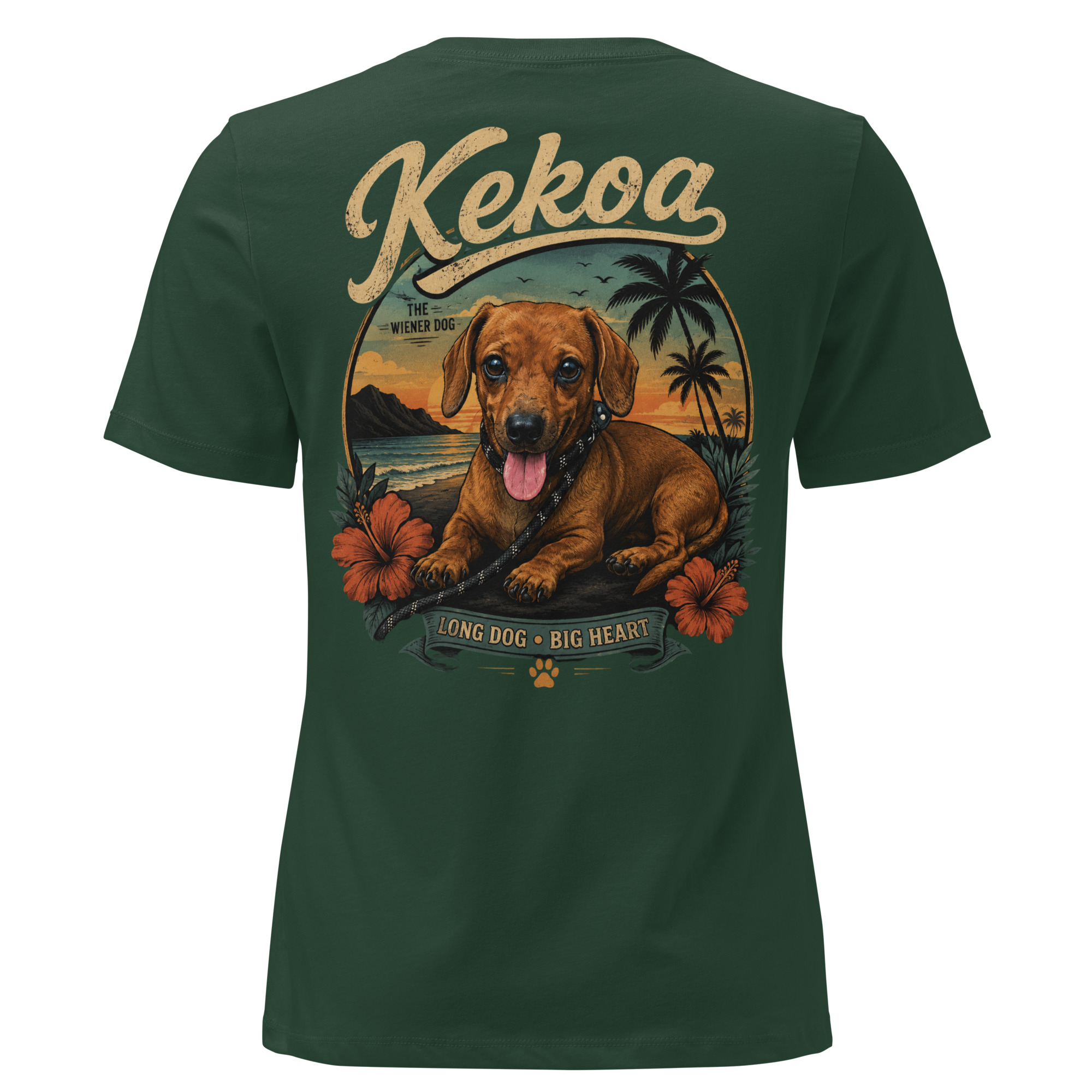Women’s Kekoa the Wiener Dog Relaxed T-Shirt | Soft Cotton Tee - Image 9