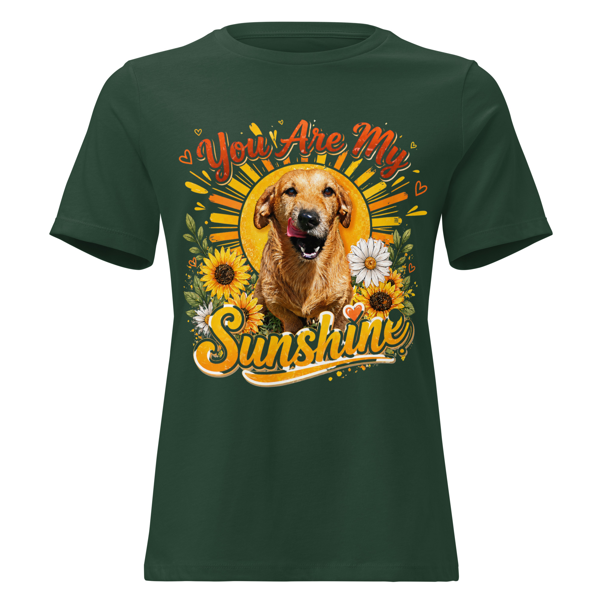 Women's You Are My Sunshine Short Sleeve T-shirt ft Makoa the Wiener Dog - Image 3