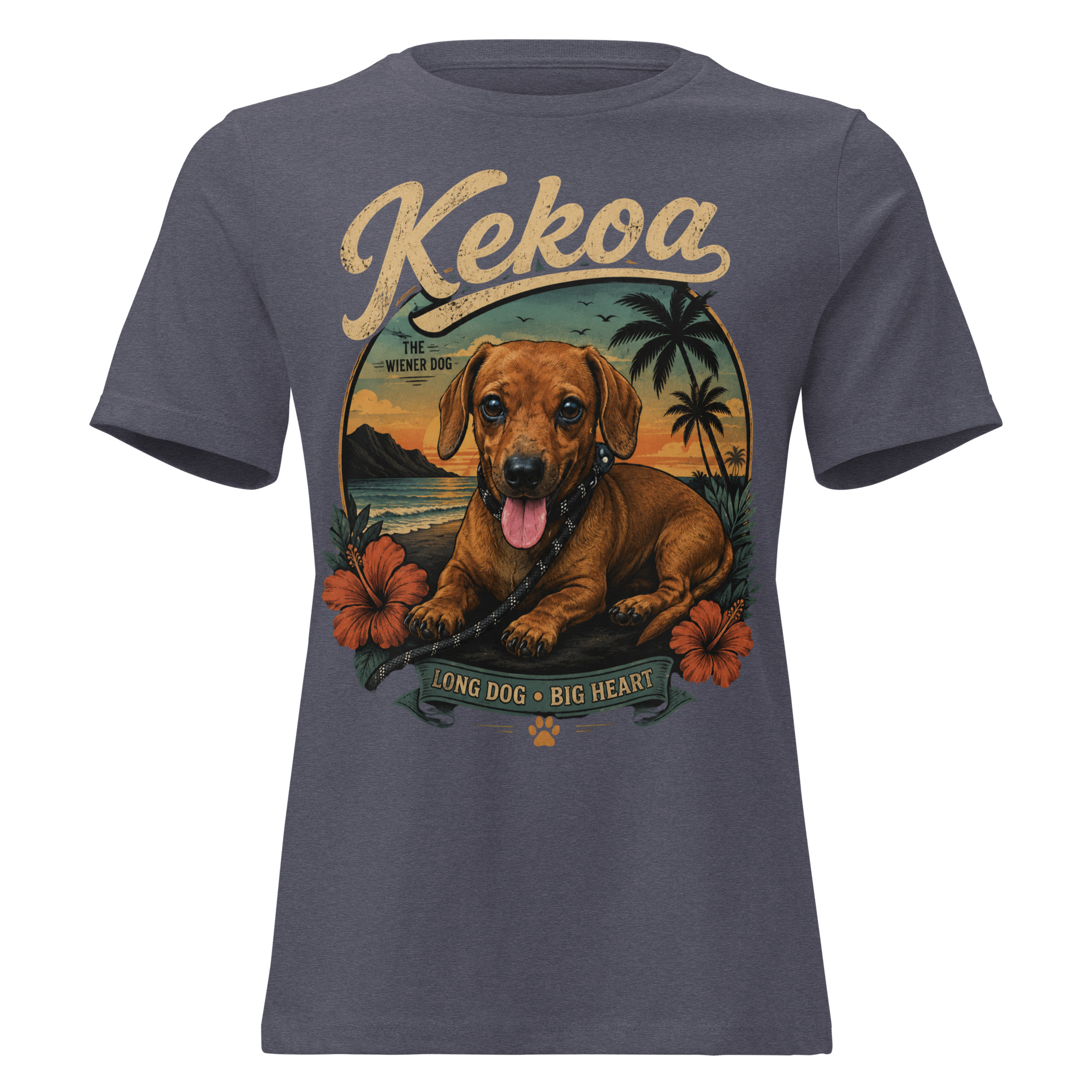 Women’s Kekoa the Wiener Dog Relaxed T-Shirt | Soft Cotton Tee - Image 4