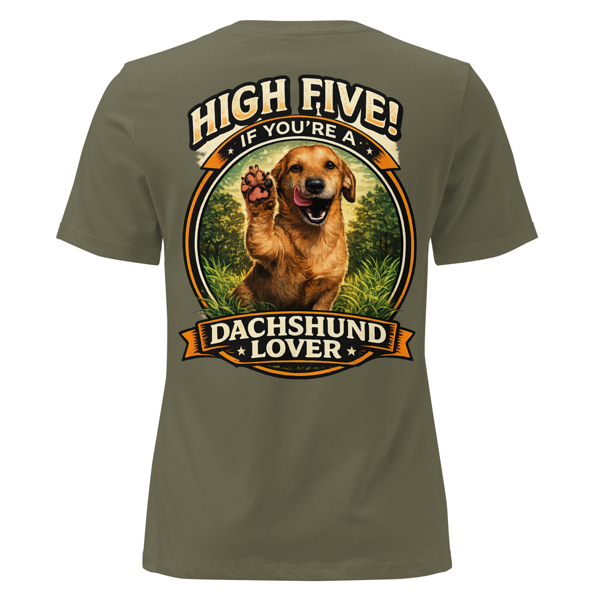 Women's Relaxed T-Shirt High Five if You're a Dachshund Lover ft Makoa the Wiener Dog - Image 10