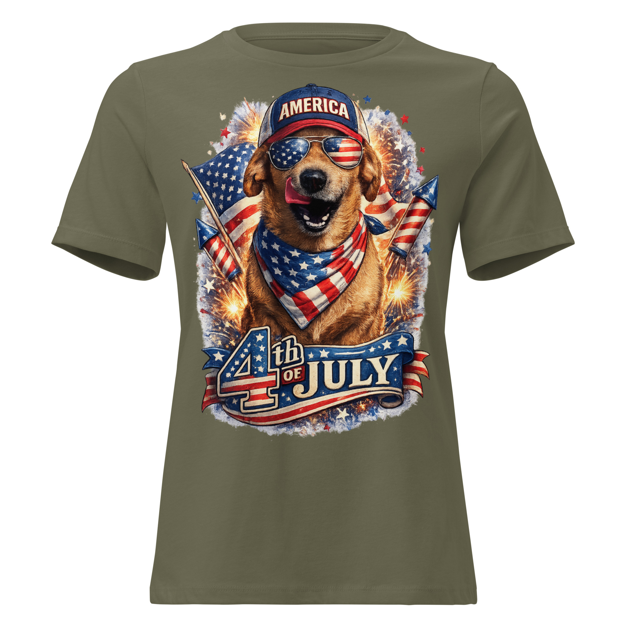 Women's 4th of July Relaxed T-Shirt ft Makoa the Wiener Dog - Image 5