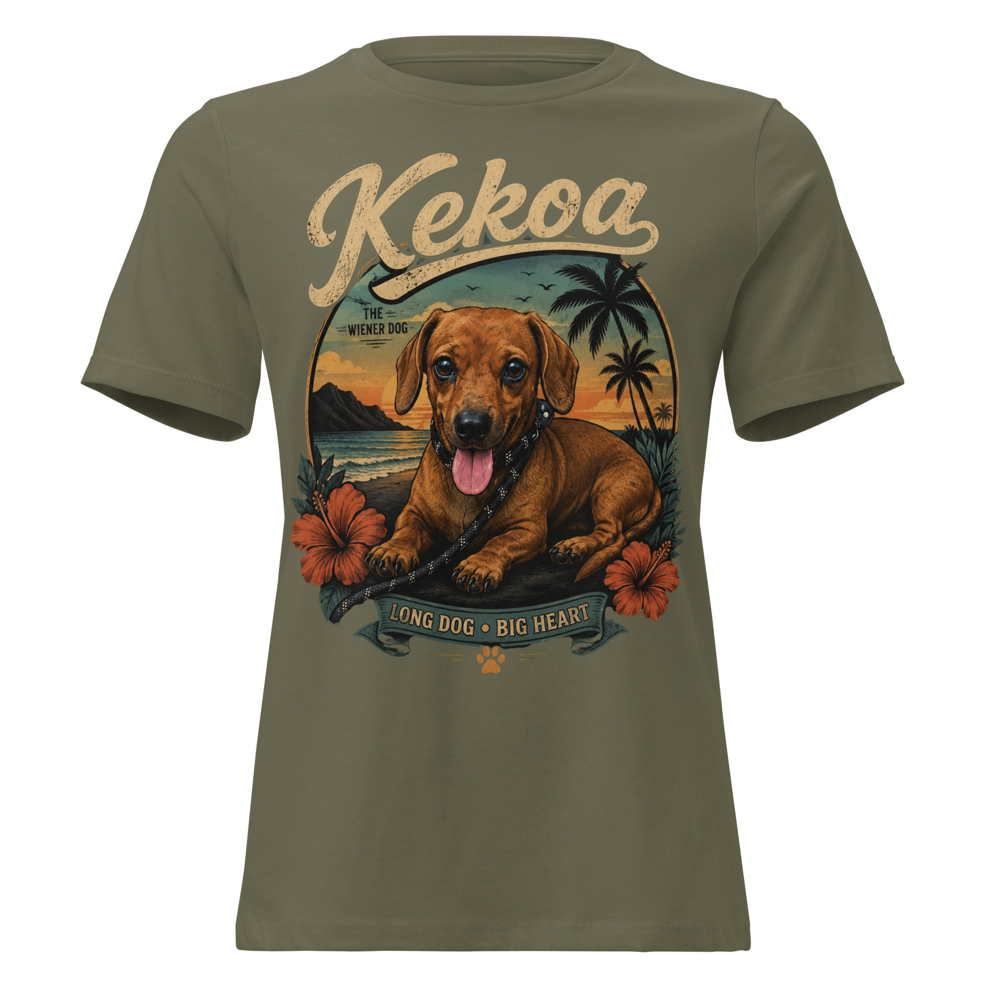 Women’s Kekoa the Wiener Dog Relaxed T-Shirt | Soft Cotton Tee - Image 5