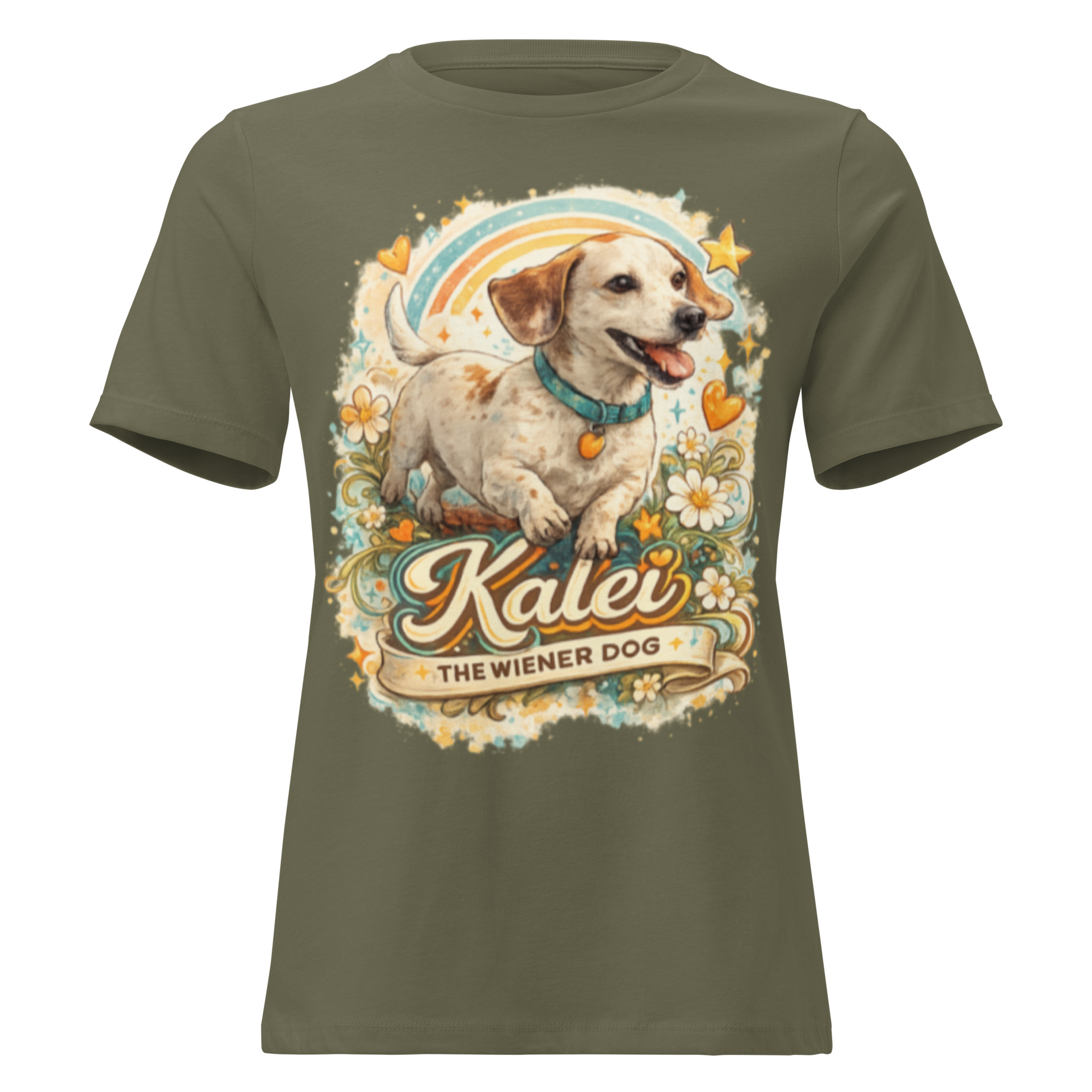 Women’s Kalei The Wiener Dog Relaxed T-Shirt - Image 2